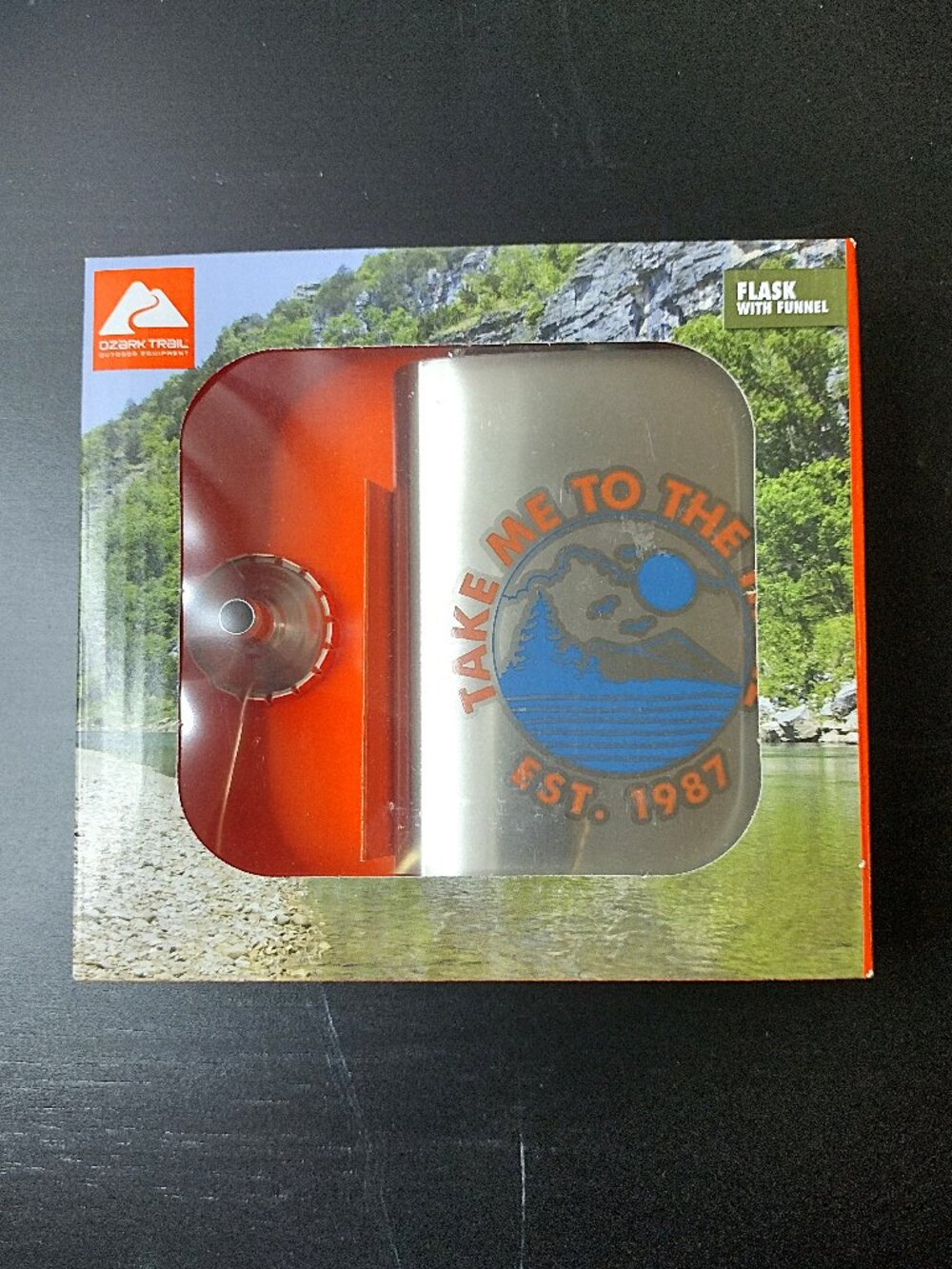 Ozark Trail 7.5oz Stainless Steel Flask with Funnel